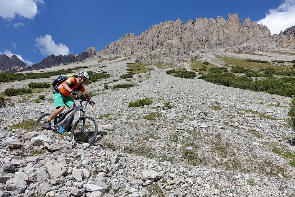 Trailabfahrt vom Passo di Alpisella